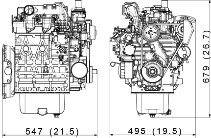 Kubota D1703-M-DI-E3 dimensions