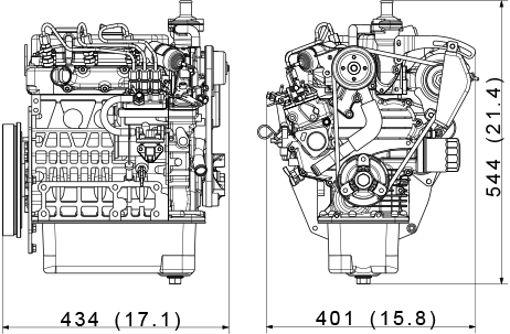 Kubota D902-E4 dimensions